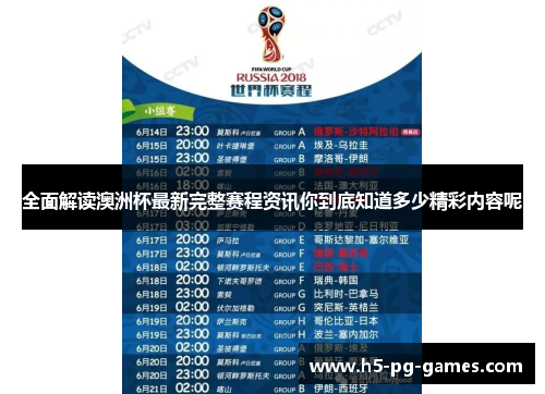 全面解读澳洲杯最新完整赛程资讯你到底知道多少精彩内容呢